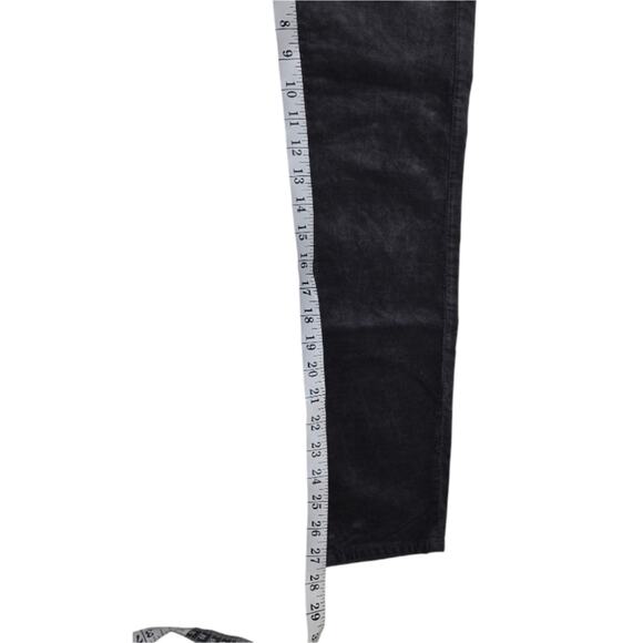 AG Adriano Goldschmied Black Grey Velvet Stevie Ankle Jeans Size 25 - Picture 11 of 14